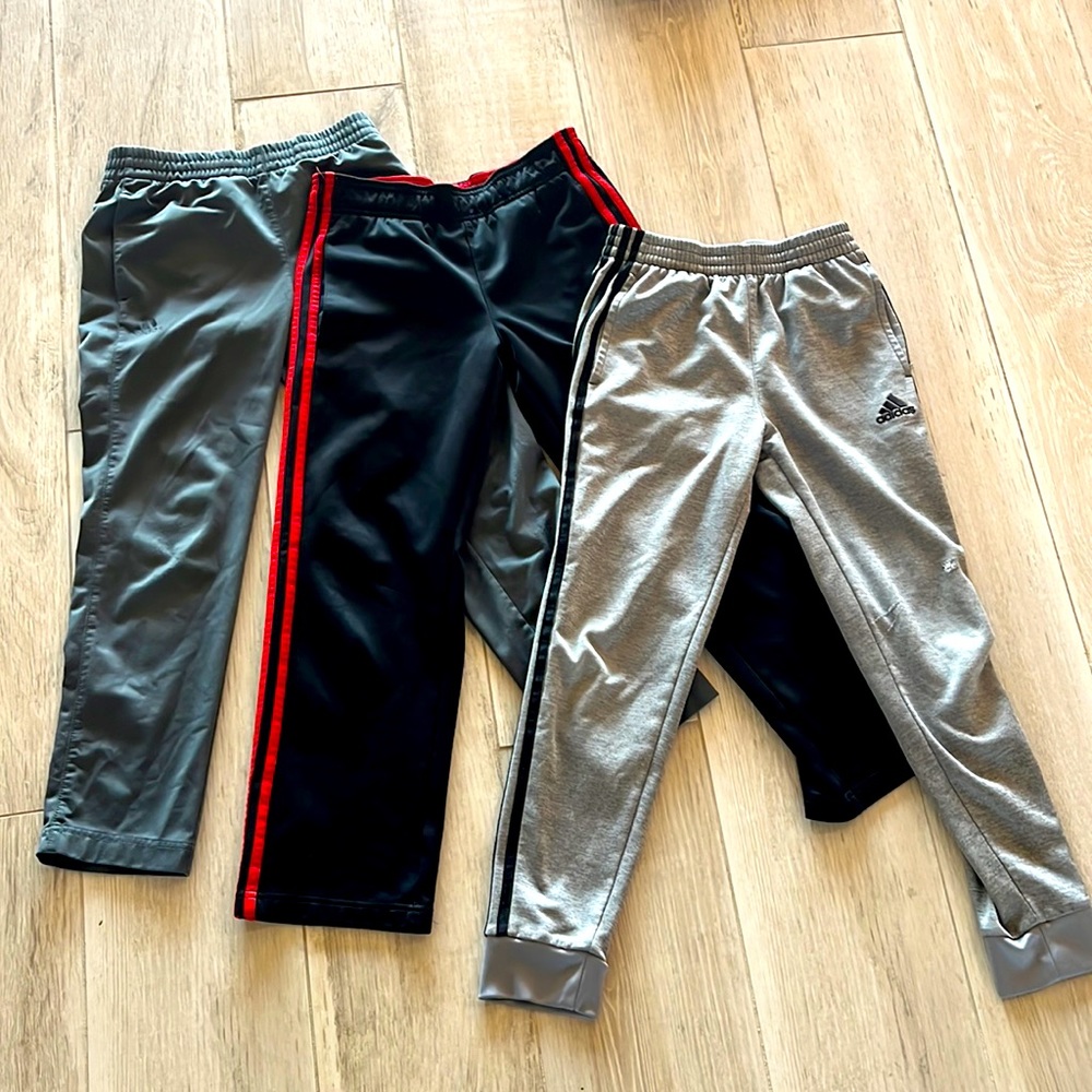 3 pairs of fair used condition adidas boys 10/12 pants